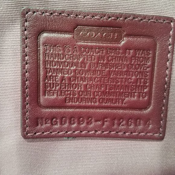 Vintage Burgundy Coach Bag - Picture 3 of 5